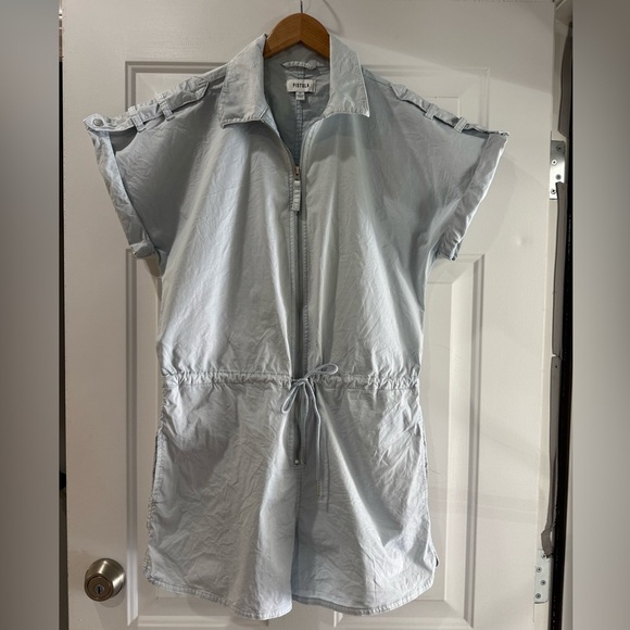 Pistola Shorts Romper in Sky Blue MEG ZIP FRONT ROMPER Women’s Size M EUC - Picture 14 of 16